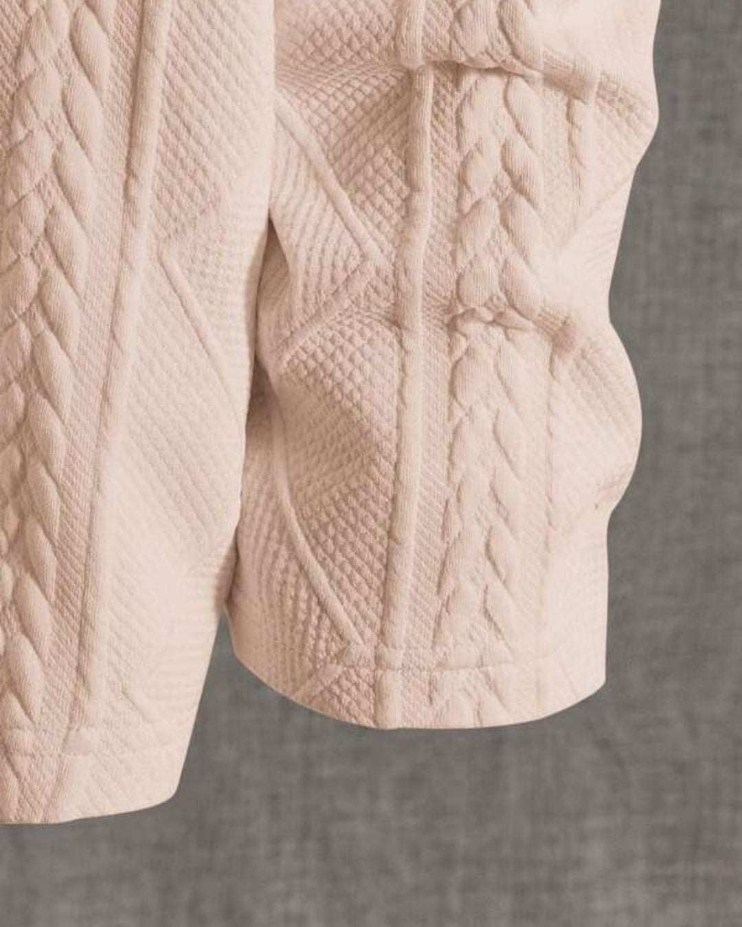Suéter Tricot Texturizado Patch Gola Redonda Com Ribana Casual