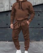 Conjunto Moletom Com Capuz e Calça Com Cordão