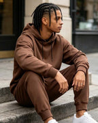 Conjunto Moletom Com Capuz e Calça Com Cordão