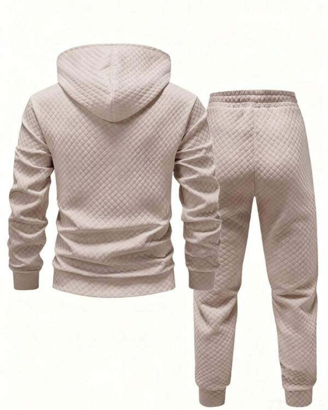 Conjunto Moletom Texturizado e Calça Com Cordão