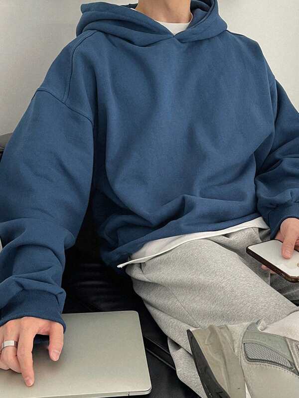 Moletom Com Capuz Oversized Ribana Casual Minimalista