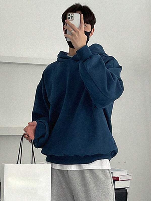 Moletom Com Capuz Oversized Ribana Casual Minimalista