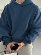 Moletom Com Capuz Oversized Ribana Casual Minimalista
