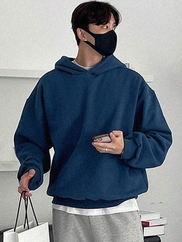 Moletom Com Capuz Oversized Ribana Casual Minimalista