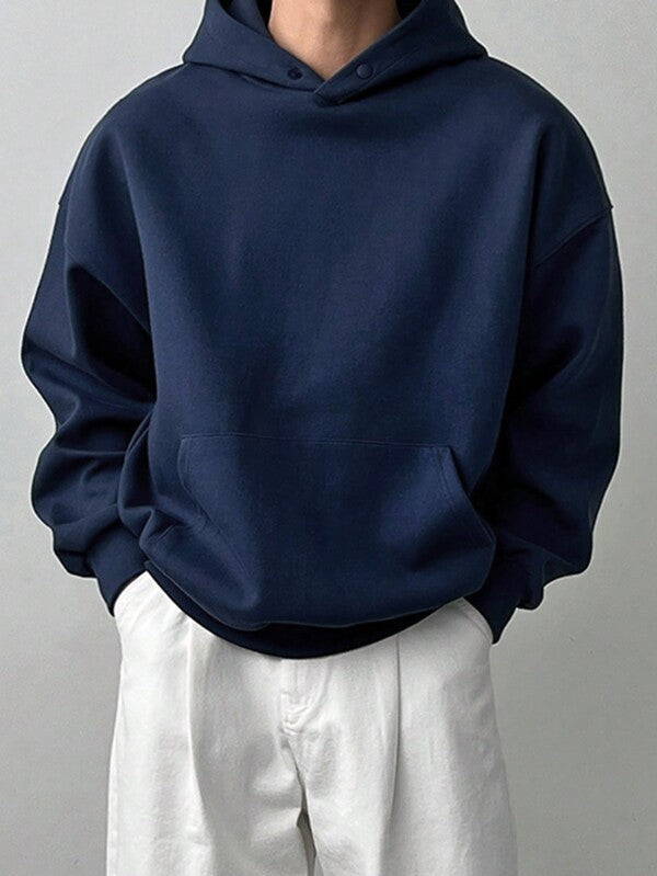 Moletom Com Capuz Bolso Canguru Oversized Ribana Casual