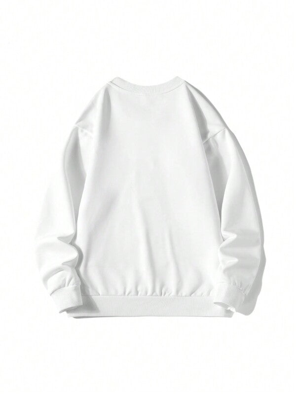 Suéter Gola Redonda Com Ribana Oversized Minimalista Casual Fit