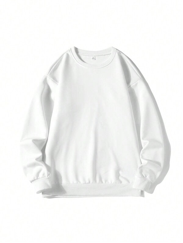 Suéter Gola Redonda Com Ribana Oversized Minimalista Casual Fit