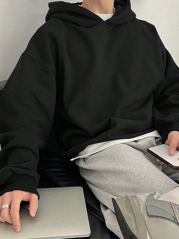 Moletom Com Capuz Oversized Ribana Casual Minimalista