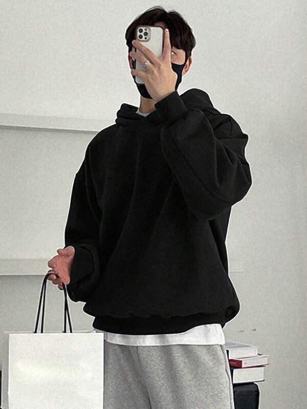 Moletom Com Capuz Oversized Ribana Casual Minimalista