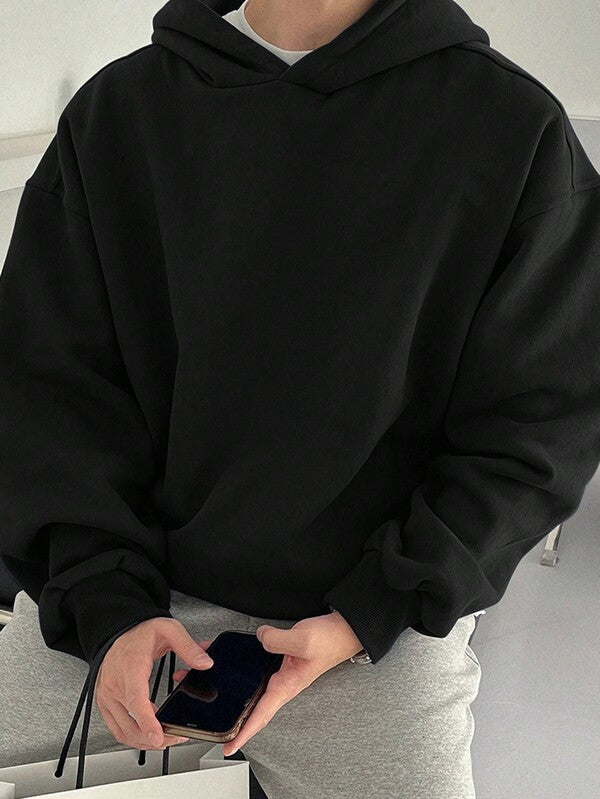 Moletom Com Capuz Oversized Ribana Casual Minimalista