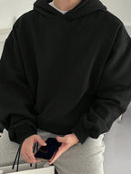 Moletom Com Capuz Oversized Ribana Casual Minimalista