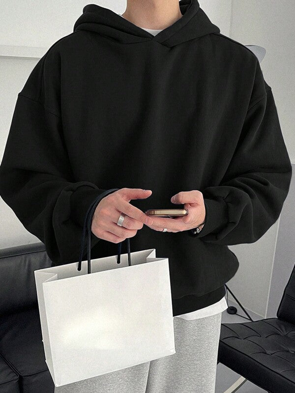 Moletom Com Capuz Oversized Ribana Casual Minimalista