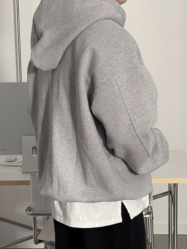 Moletom Com Capuz Oversized Com Ribana Casual