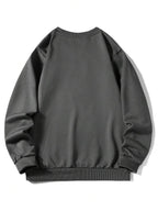 Suéter Gola Redonda Com Ribana Oversized Minimalista Casual Fit