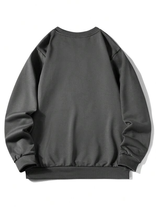 Suéter Gola Redonda Com Ribana Oversized Minimalista Casual Fit