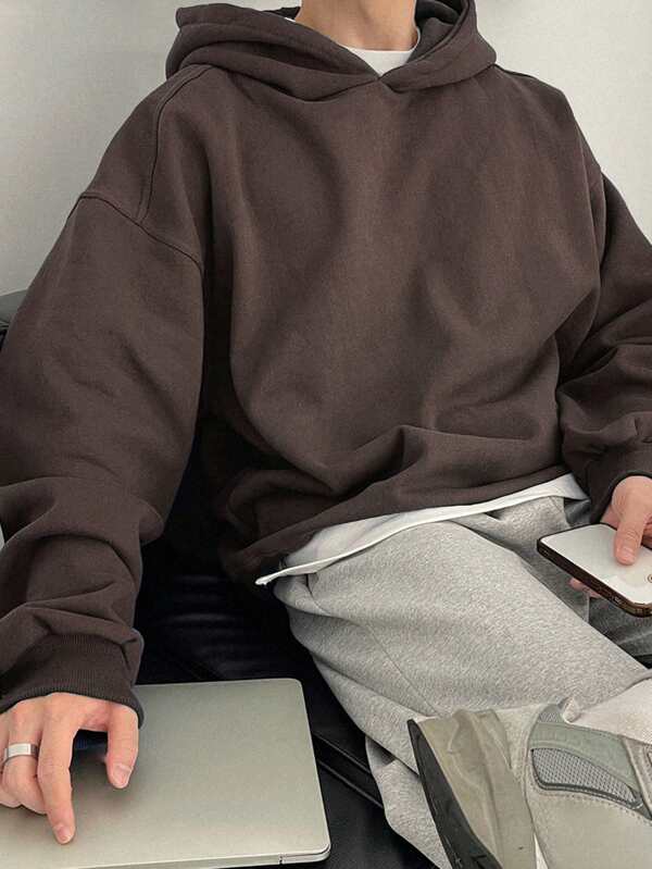Moletom Com Capuz Oversized Ribana Casual Minimalista