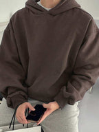 Moletom Com Capuz Oversized Ribana Casual Minimalista