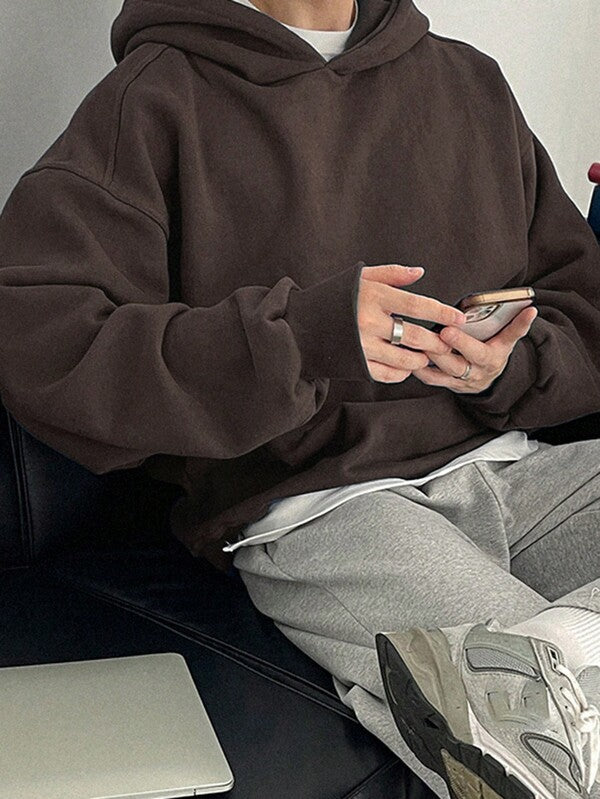 Moletom Com Capuz Oversized Ribana Casual Minimalista