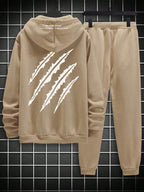 Conjunto Moletom Com Capuz e Calça Com Cordão Ajustável