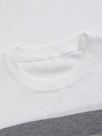 Suéter Tricot Listrado Gola Redonda Com Ribana Minimalista