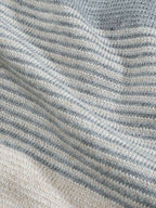Suéter Tricot Listrado Gola Redonda Com Ribana Minimalista