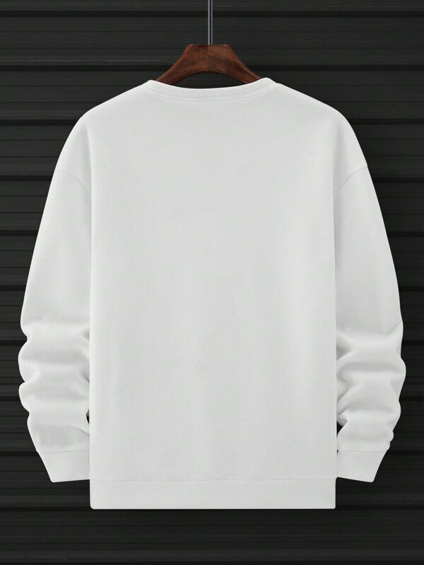 Suéter Gola Alta Estampa Lettering Com Ribana Oversized Casual