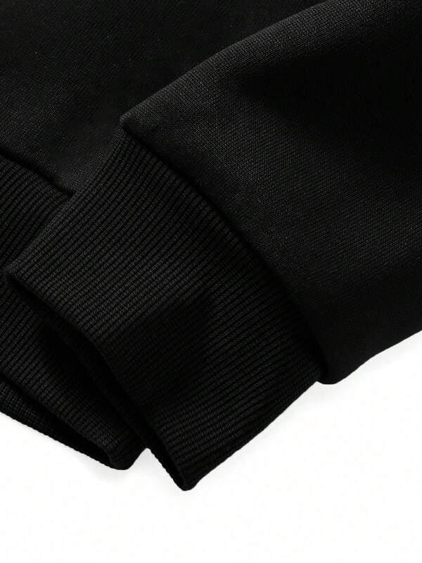 Conjunto Moletom Com Capuz Lettering e Calça Com Cordão