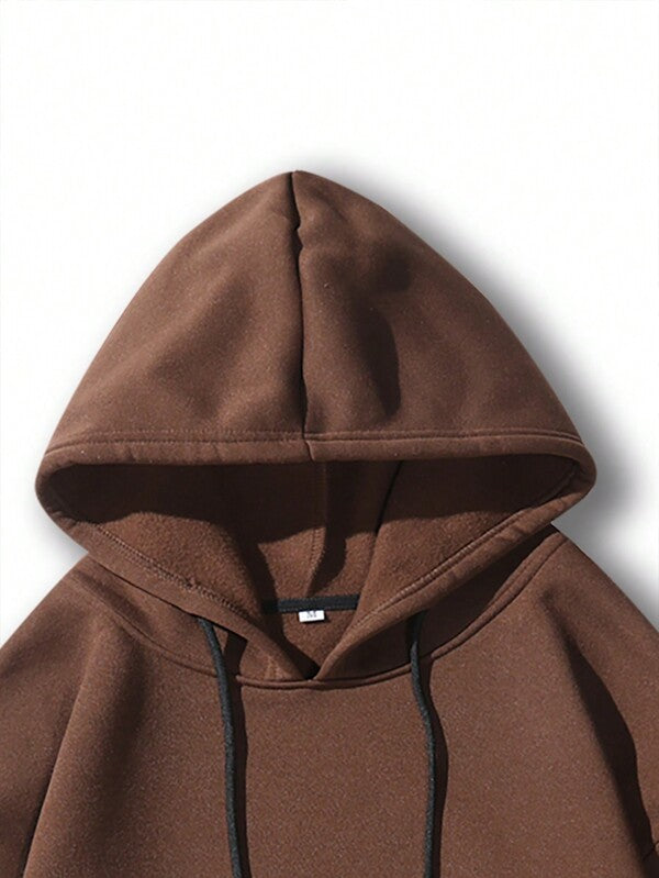Moletom Com Capuz Bolso Canguru Com Cordão Com Ribana