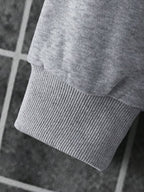 Conjunto Moletom Lettering Manga e Calça Com Cordão