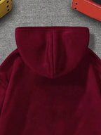 Moletom Com Capuz Bolso Canguru Com Cordão Com Ribana