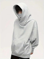 Moletom Com Capuz Gola Alta Bolso Canguru Oversized