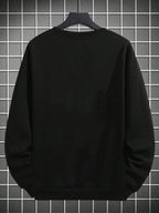 Suéter Gola Redonda Estampa Lettering Com Ribana Oversized Casual