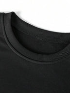 Suéter Gola Redonda Estampa Lettering Com Ribana Oversized Casual
