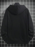 Moletom Com Capuz Bolso Canguru Com Cordão Estampa Casual