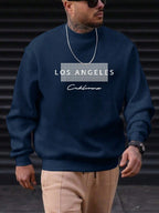 Suéter Gola Redonda Estampa Lettering Com Ribana Casual Regular Fit