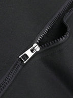 Conjunto Com Capuz Zíper Frontal Calça Jogger Com Cordão