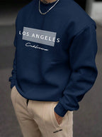 Suéter Gola Redonda Estampa Lettering Com Ribana Casual Regular Fit