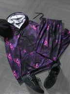 Conjunto Moletom Com Capuz Estampado e Calça Estampada