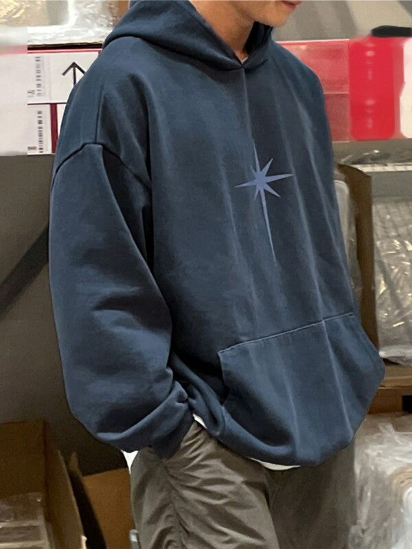 Moletom Com Capuz Bolso Canguru Ribana Estampa Casual