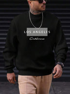 Suéter Gola Redonda Estampa Lettering Com Ribana Casual Regular Fit