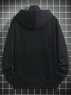 Moletom Com Capuz Peluciado Bolso Canguru Com Cordão Oversized