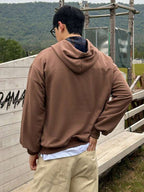Moletom Com Capuz Com Botões Ribana Cordão Casual