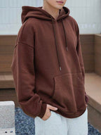 Moletom Com Capuz Bolso Canguru Oversized Ribana Cordão