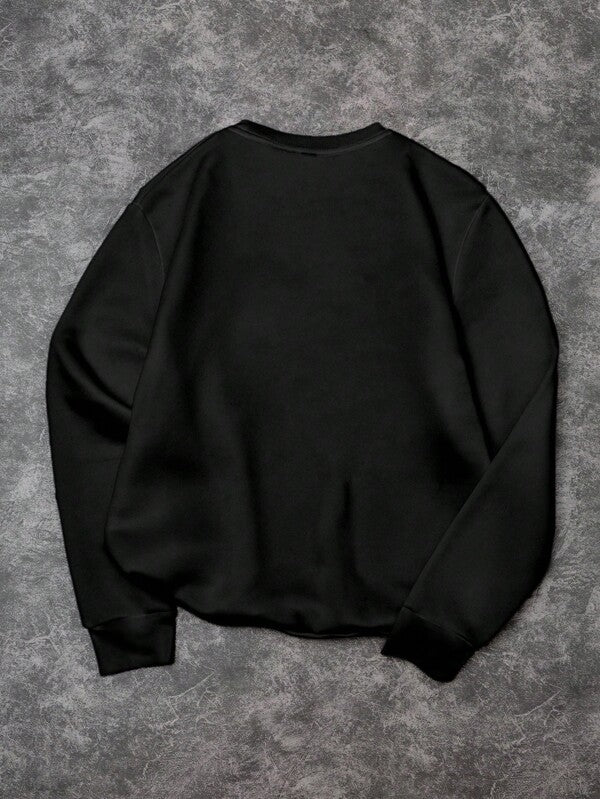 Suéter Gola Alta Estampa Lettering Com Ribana Oversized Casual