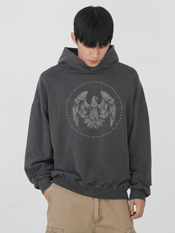 Moletom Com Capuz Oversized Ribana Estampa Street