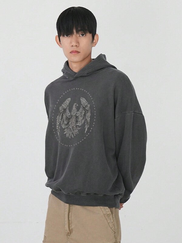 Moletom Com Capuz Oversized Ribana Estampa Street