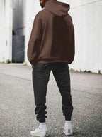 Conjunto Com Capuz Zíper Frontal Calça Jogger Com Cordão