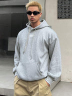 Moletom Com Capuz Bolso Canguru Cordão Estampa Casual