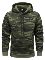 Moletom Com Capuz Bolso Canguru Estampa Camuflada Cordão