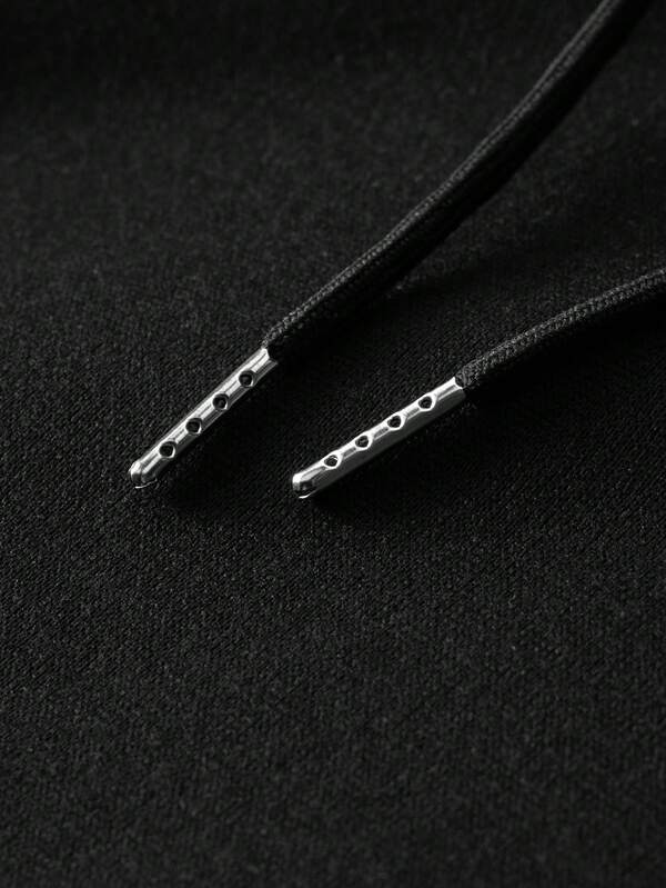 Moletom Com Capuz Cordão Estampa Street Minimalista